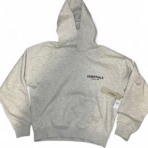 Fear of God Essentials Light Grey Fleece Hoodie - Brand New